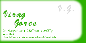 virag gorcs business card